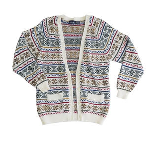 Vintage Knit Cardigan‎ Sweater Cozy Soft Relaxed Oversized Fit Size M/L